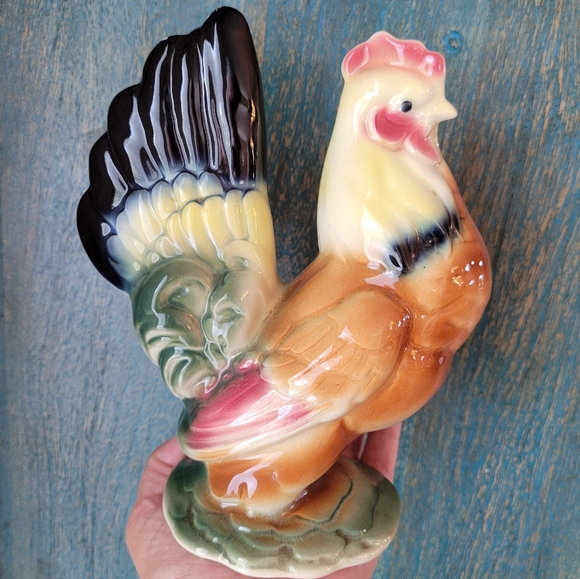Royal Copley Ceramic Hen ~ Chicken ~ Vintage ~ Farmhouse ~ Colorful! - Picture 4 of 16